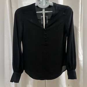 Express Black Button-Down Blouse